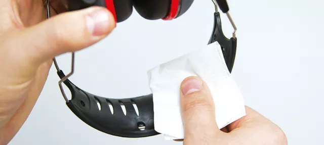 noise protecting headphones cleaning
