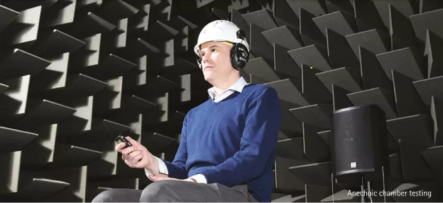 anechoic chamber testing headphones